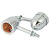 Motorcycle Long Stem Mini Custom Indicators With Chrome Body And Amber Lens