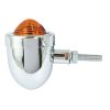 Motorcycle Short Stem Mini Custom Indicators With Chrome Body And Amber Lens