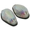 Motorcycle Crystal Fairing Indicators With Iridium Lens Orange 12V 23W Bulbs