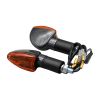 Motorcycle Long Stem Mini Spear Indicators With Carbon Look Body And Amber Lens