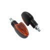 Motorcycle Indicators Spear Short Stem Black Amber Lens E-Marked