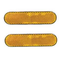 Reflector Kit Amber 2 Pieces Self Adhesive 22 X 94mm E-Marked