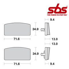 SBS 520 Brake Pad Kit