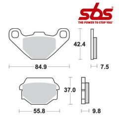 SBS 586 Brake Pad Kit