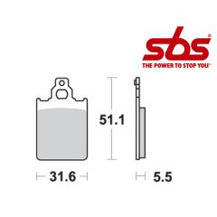 SBS 680 Brake Pad Kit