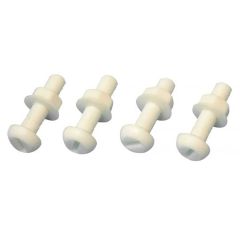 White Number Plate Bolts & Nuts