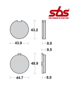 SBS 524 Brake Pad Kit