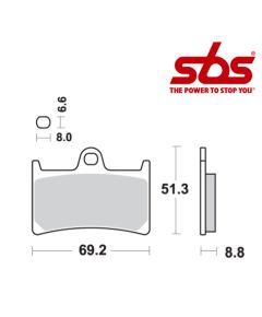 SBS 634 Brake Pad Kit