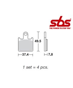 SBS 838 Brake Pad Kit