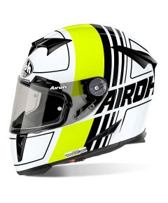 AIROH Helmet GP500 Full Face Motorcycle Helmet - Scrape Yellow Gloss
