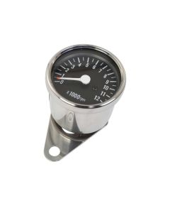 Mini Chrome Motorcycle Tachometer - Honda 1:7 Ratio