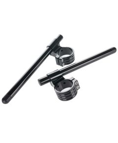 50mm Clip-On Handlebar High-Rise Riser Kit (Black)