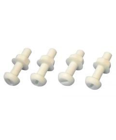 White Number Plate Bolts & Nuts