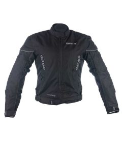 Ladies 'Insignia' Textile Waterproof Motorcycle Jacket (Black)