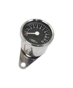Mini Chrome Motorcycle Tachometer - Kawasaki 1:5 Ratio