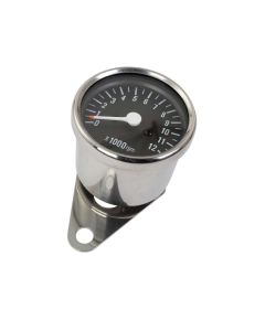 Mini Chrome Motorcycle Tachometer - Honda/Yamaha/Suzuki 1:4 Ratio