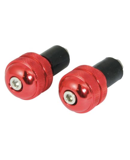 Bar End Round 18mm Red