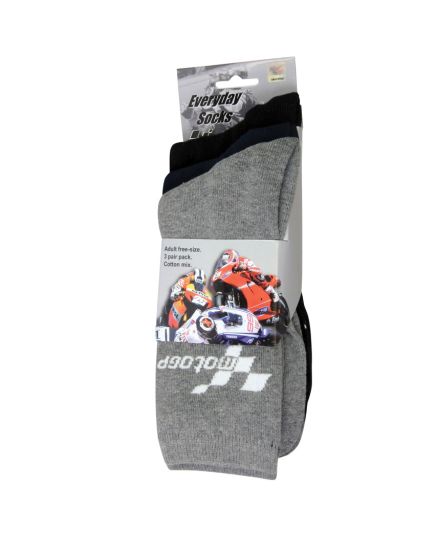 MotoGP Everyday Socks 3 Pair Multipack All Colours