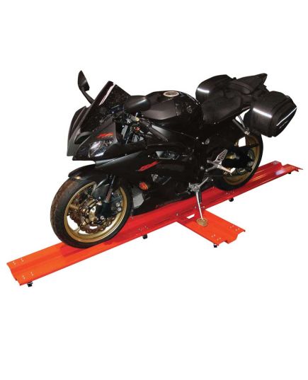 Motorcycle Mover On Castors In Use