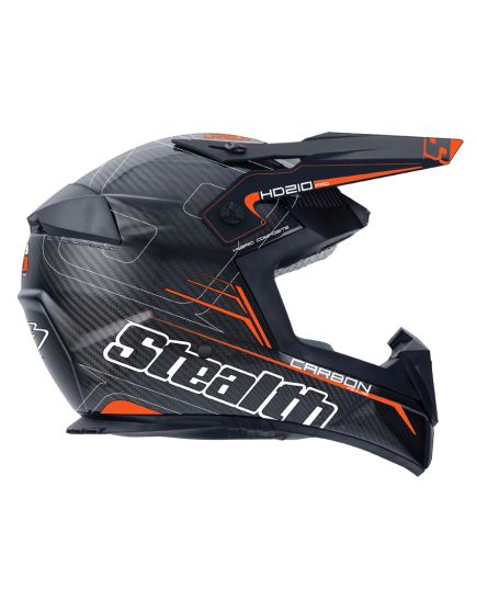 Stealth Pro Carbon Kevlar MX Helmet HD210 - Fast Orange