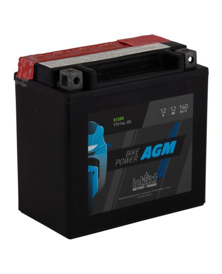 IntAct YTX14L-BS Maintenance Free AGM Bike-Power Battery