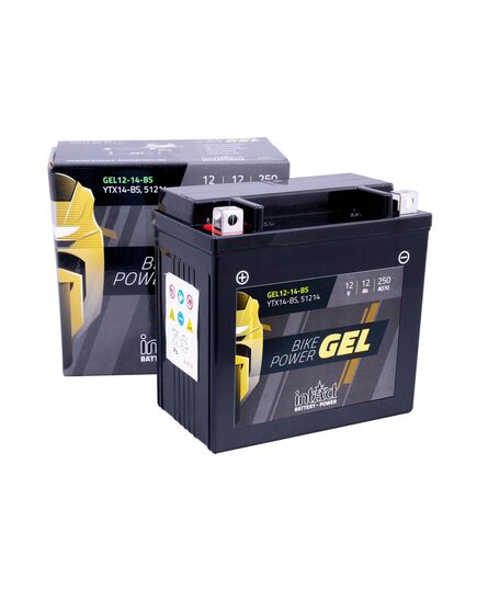 IntAct YTX14-BS Gel Bike-Power Motorcycle Battery In Box