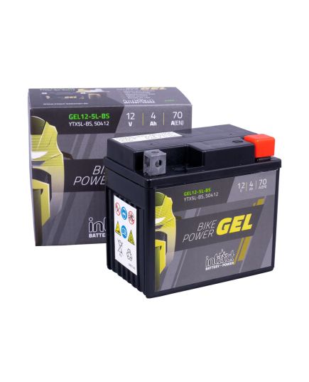 intAct YTX5L-BS Bike-Power Gel Battery and Box