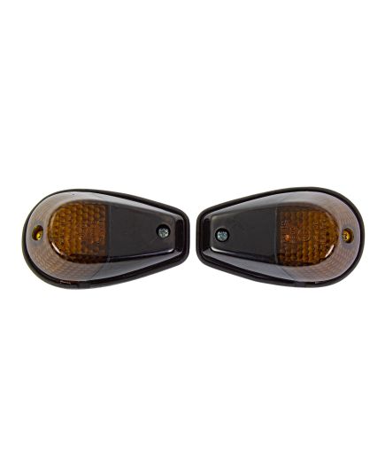 Motorcycle Fairing Indicators With Black Body And Smoked Lens