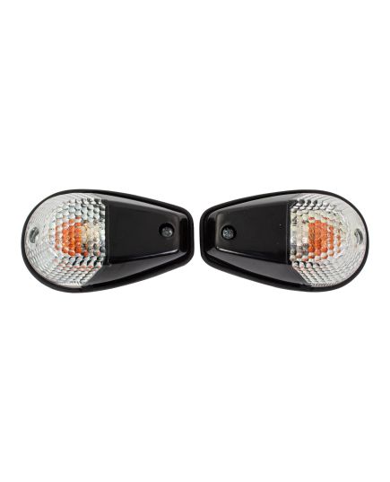 Motorcycle Fairing Indicators With Black Body And Clear Lens