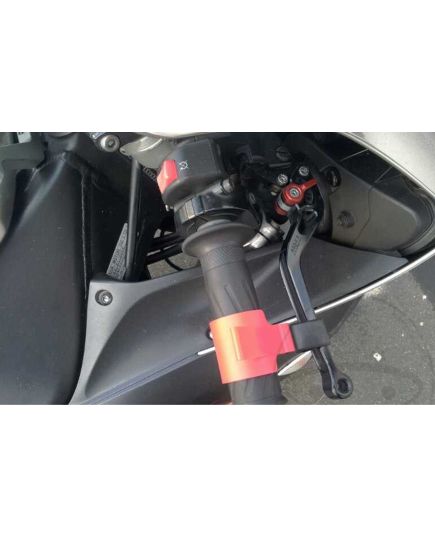 Motorcycle Brake Lever Jammer In Use