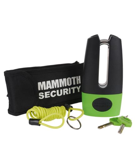 Mammoth Thatcham Shackle Disc Lock With Reminder Coil And Carry Pouch