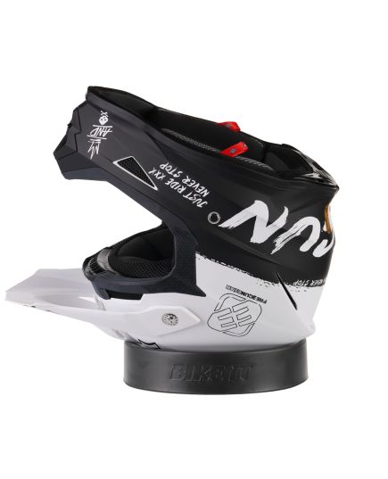 Motorcycle Helmet Servicing Donut Ring/Pad Stand with MX Helmet