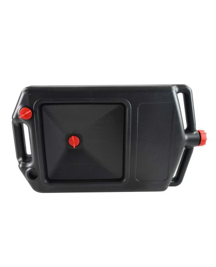 8L Oil Drain Can Black With Stoppers