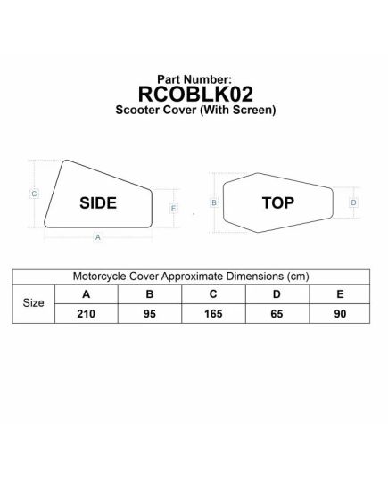 RCOBLK02 Dimensions