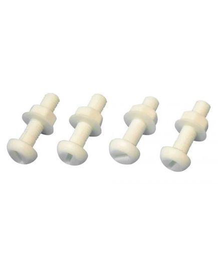 White Number Plate Bolts & Nuts