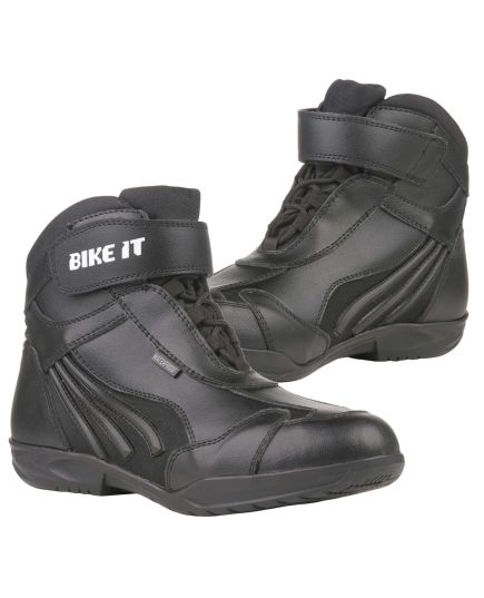Bike It 'Perun' Low-Cut Black Waterproof Motorcycle Boot