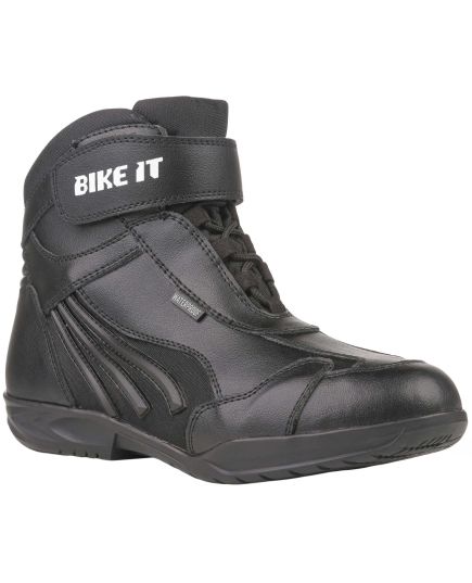 Bike It 'Perun' Low-Cut Black Waterproof Motorcycle Boot