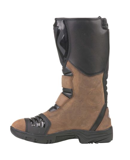 Bike It 'Triple-Black' Motorcycle Adventure Boots (Brown)