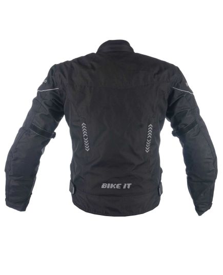 Ladies 'Insignia' Textile Waterproof Motorcycle Jacket (Black)