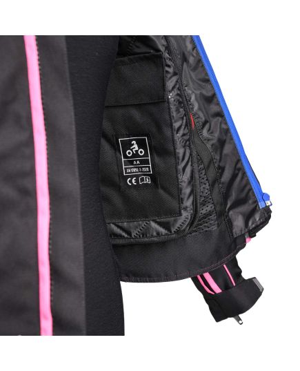Ladies 'Insignia' Textile Waterproof Motorcycle Jacket (Pink)