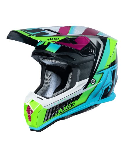 Just1 Helmet J22 Frenetik Neon Fluo Lime Black [ACU Gold]