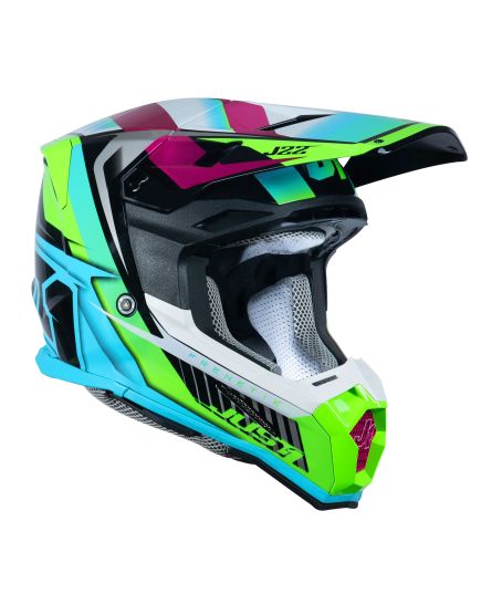Just1 Helmet J22 Frenetik Neon Fluo Lime Black [ACU Gold]