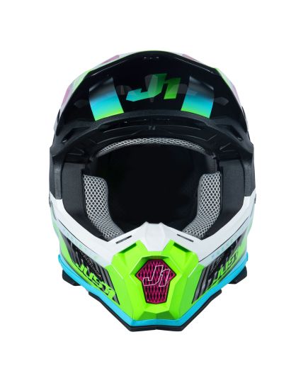 Just1 Helmet J22 Frenetik Neon Fluo Lime Black [ACU Gold]