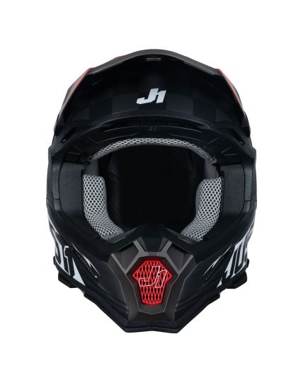 Just1 Helmet J22 Flagman Red Titanium Black [ACU Gold]