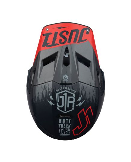 Just1 Helmet J22 Flagman Red Titanium Black [ACU Gold]