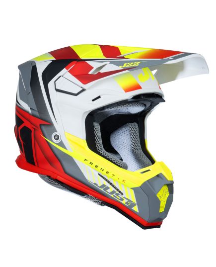 Just1 Helmet J22 Frenetik Fire Fluo Yellow Red White [ACU Gold]