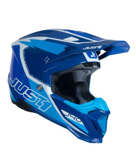 Just1 Helmet J40 Flash White Blue [ACU Gold]
