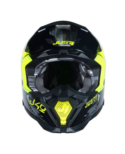 Just1 Helmet J40 Shooter Camo Fluo Yellow Black [ACU Gold]