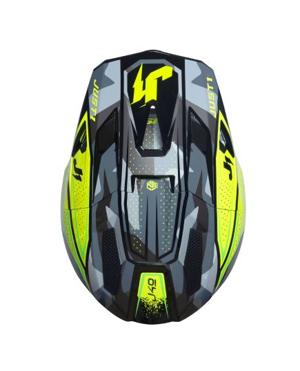 Just1 Helmet J40 Shooter Camo Fluo Yellow Black [ACU Gold]
