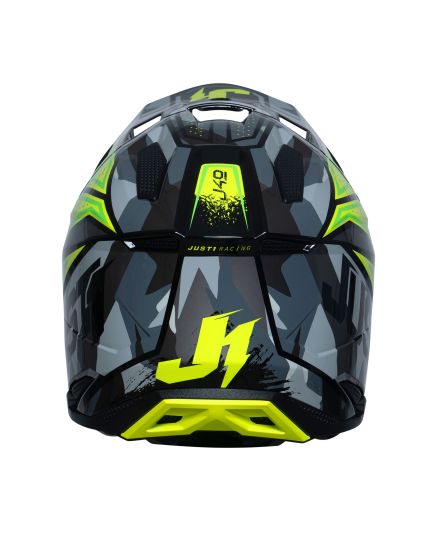 Just1 Helmet J40 Shooter Camo Fluo Yellow Black [ACU Gold]